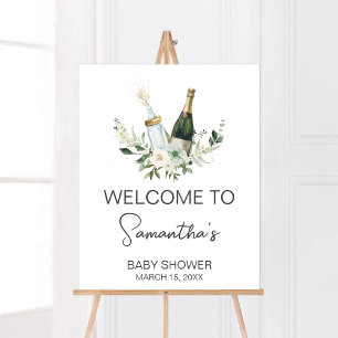Välkomsthälsa om Poppin'Baby Flaskor Baby Shower Poster