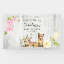Välkomsthälsa om Rustic Woodland Baby Shower