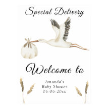 Välkomsthälsa om Stork Baby Shower