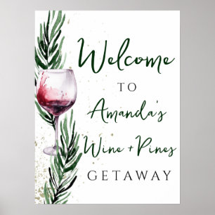 Välkomsthälsa om vin och Gräs Poster