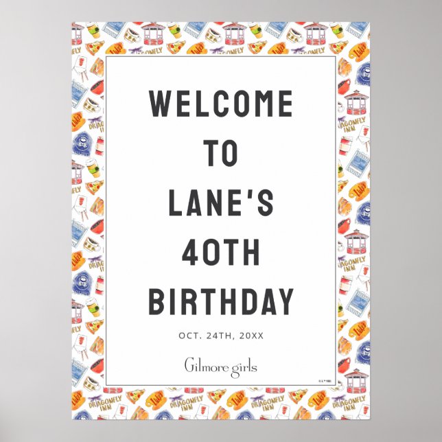 Välkomsthälsa till Gilmore Girl's Birthday Poster (Framsidan)