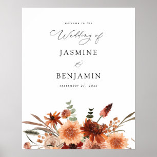 Välkomsthälsa till Rustic Earth & Champagne Blommi Poster
