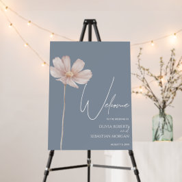 Välkomsthälsa till Simme Wildblomma Boho Dusty Blu