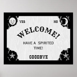 Välkomsthälsande Poster i Spirit Board Halloween