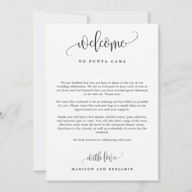 Välkomsthälsbok för Brev och Bröllop (Framsida)