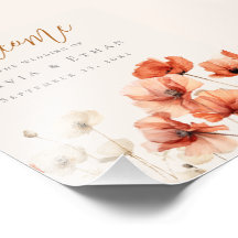 Välkomsthälsinformation om poppies och Wildblommor