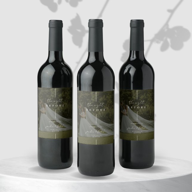 Välkomsthälsning för anpassningsbarnas fotomoderna vinflaska etikett (Skapare uppladdad)