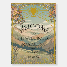 Välkomsthälsning för Art nouveau Deco-Vintage