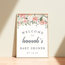 Välkomsthälsning för Baby Shower vid Blommigten Poster