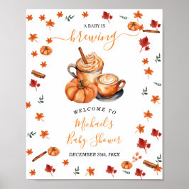 Välkomsthälsning för babybabylift för brygga Pumpk Poster