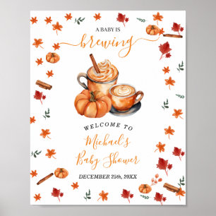 Välkomsthälsning för babybabylift för brygga Pumpk Poster