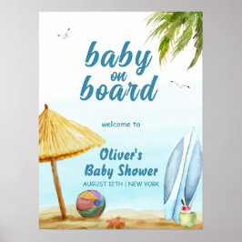 Välkomsthälsning för babydiskar i sommarsäck poster