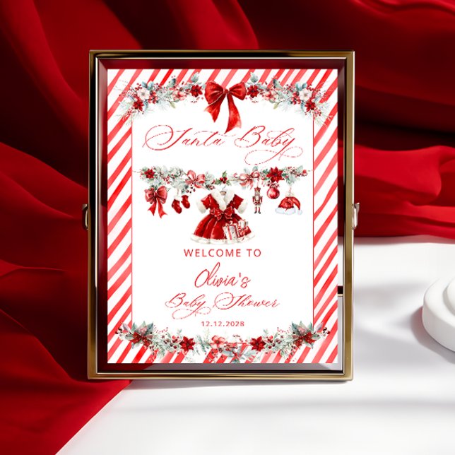 Välkomsthälsning för babykläder i Santa Flicka Poster (Skapare uppladdad)