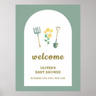 Välkomsthälsning för babystöld på lokalt växande poster