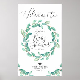 Välkomsthälsning för Bayou Botanicals Baby Shower Poster