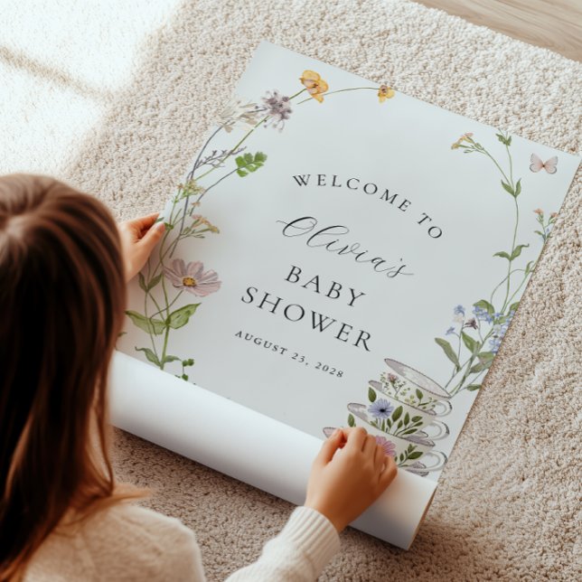 Välkomsthälsning för Bebisjuggen Tea Party Wildblo Poster (Skapare uppladdad)