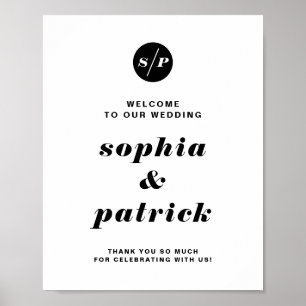 Välkomsthälsning för Black Bold Italic Typography Poster