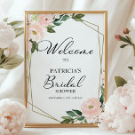 Välkomsthälsning för  Blommigt Geometric Möhippa Poster<br><div class="desc">Vackert gröna eukalyptus  geometrisk möhippa för rosa blommigt välkomsttecken. Enkel att anpassa med din information. Kontakta mig via chatta om du har frågor om teckningen eller behöver anpassa den. OBS! Kontakta Zazzle Customer Care direkt https://help.zazzle.com/hc/en-us/articles/221463567-How-Do-I-Contact-Zazzle-Customer-Support- om du behöver hjälp med beställningar,  frakt,  produktinformation osv.</div>