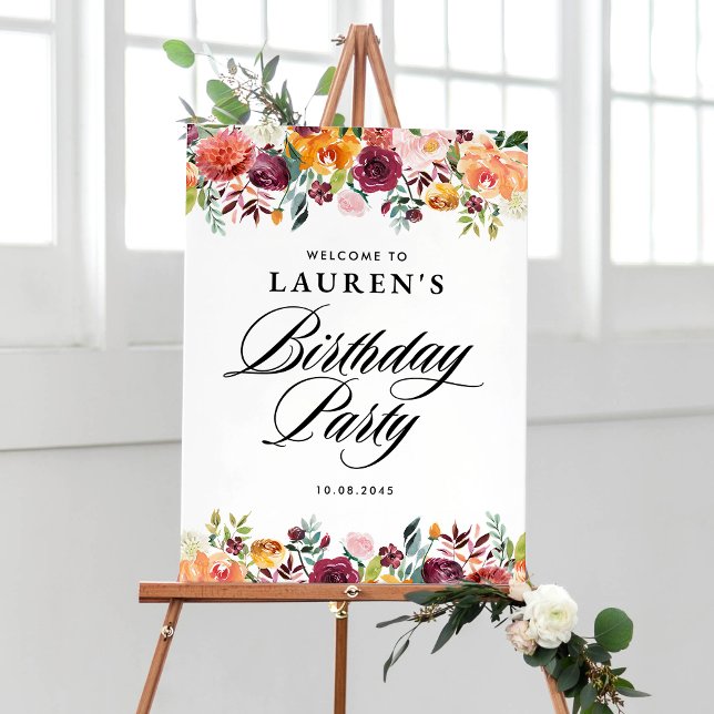 Välkomsthälsning för Blommigten Autumn Blooms Föde Poster (Skapare uppladdad)