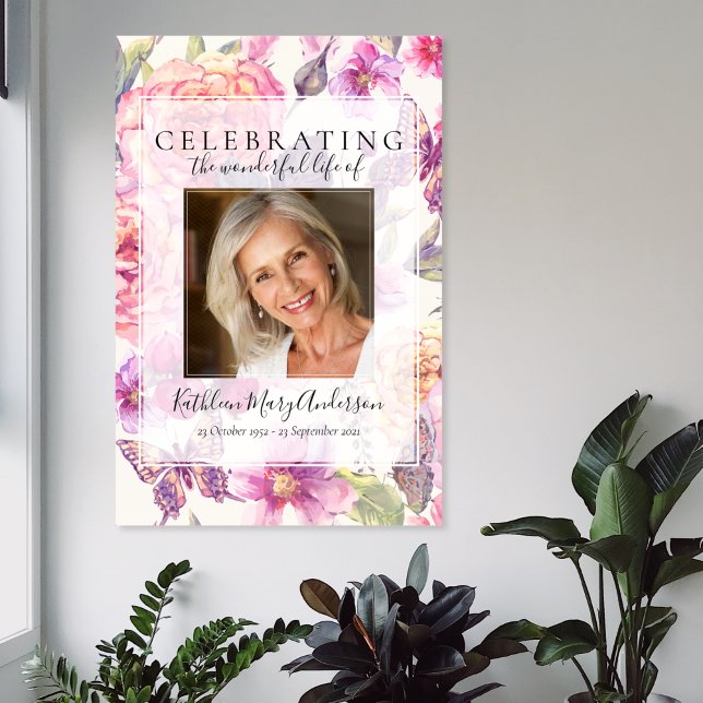 Välkomsthälsning för blomster minnesmärke poster (Skapare uppladdad)