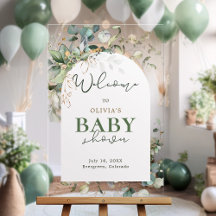 Välkomsthälsning för botaniskt eukalyptus Baby Sho