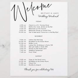 Välkomsthälsning för bröllop Helg Reklamblad