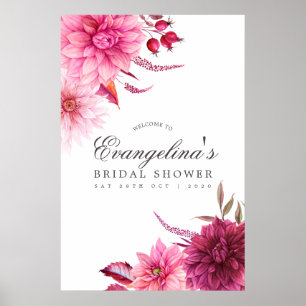 Välkomsthälsning för Burgundy och  höst-Möhippa Poster