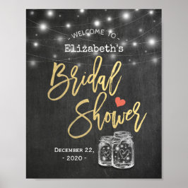 Välkomsthälsning för Chalkboard Möhippa Burk Poster