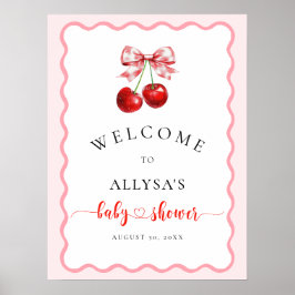Välkomsthälsning för Coquette Cherry on Top Vågigt Poster