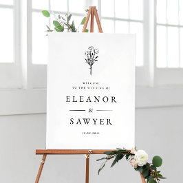 Välkomsthälsning för den svarta minimalistiska Blo Poster