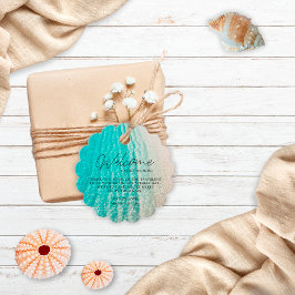 Välkomsthälsning för den tropiska sommarklossonsda gåvor etiketter