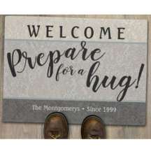 Välkomsthälsning för det anpassade namnet "Förbere