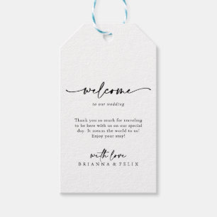 Välkomsthälsning för det moderna Elegant bröllop Presentetikett