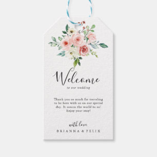 Välkomsthälsning för elegant Blommigt hösten Bröll Presentetikett