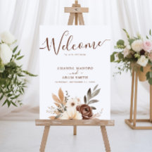 Välkomsthälsning för elegant höstfärg Bröllop