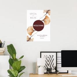 Välkomsthälsning för elegant - minimalistisk höst  poster