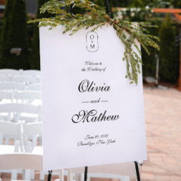 Välkomsthälsning för elegantens formella skript i  poster