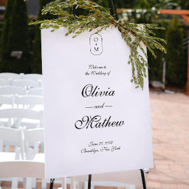 Välkomsthälsning för elegantens formella skript i  poster