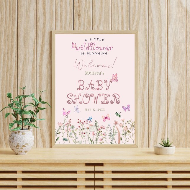 Välkomsthälsning för en liten Wildblomma Baby Show Poster (Skapare uppladdad)