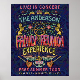 Välkomsthälsning för familjeåterförening Band Retr Poster