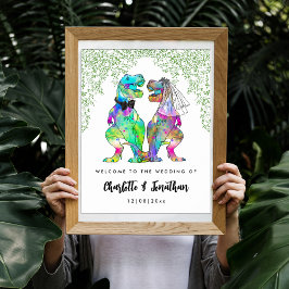 Välkomsthälsning för färgämnet dinosauer ThBäste B Poster