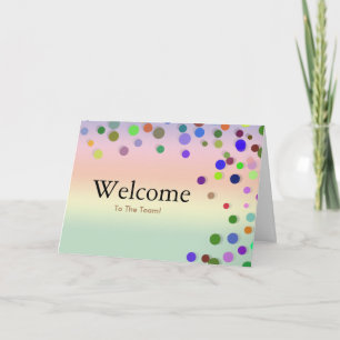 Välkomsthälsning för färglösa Polka dots Kort