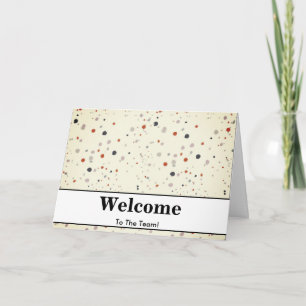 Välkomsthälsning för färglösa Polka dots Kort