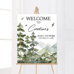 Välkomsthälsning för Forest Äventyr Baby Shower Poster<br><div class="desc">Gör evenemanget speciellt med det här Låt Äventyr påbörja babydisken med vår söta och vackra utskrivbara välkomstskylt med ett vackert tema för Forest Baby Shower. Ladda ned,  anpassa och skapa varaktiga minnen med den här perfekten för ditt glada firande! BS494</div>