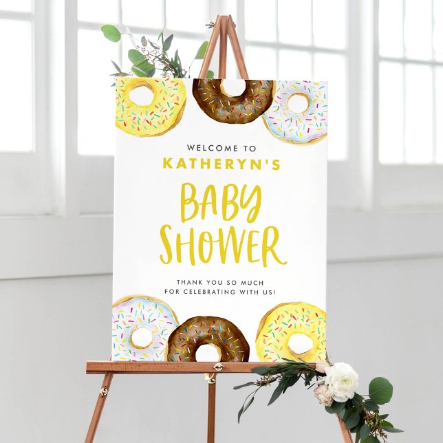 Välkomsthälsning för gult och choklad poster (Skapare uppladdad)