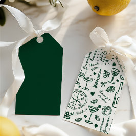 Välkomsthälsning för handritad illustrerad Bröllop Presentetikett