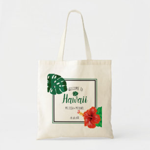 Välkomsthälsning för hawaii Tropical Destination W Tygkasse