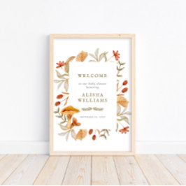 Välkomsthälsning för hösten, botaniskt Stollig, sm Poster