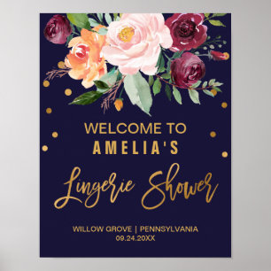 Välkomsthälsning för höstens Blommigt - Lingerie S Poster