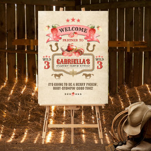 Välkomsthälsning för jordgubbsbär Stampede Poster